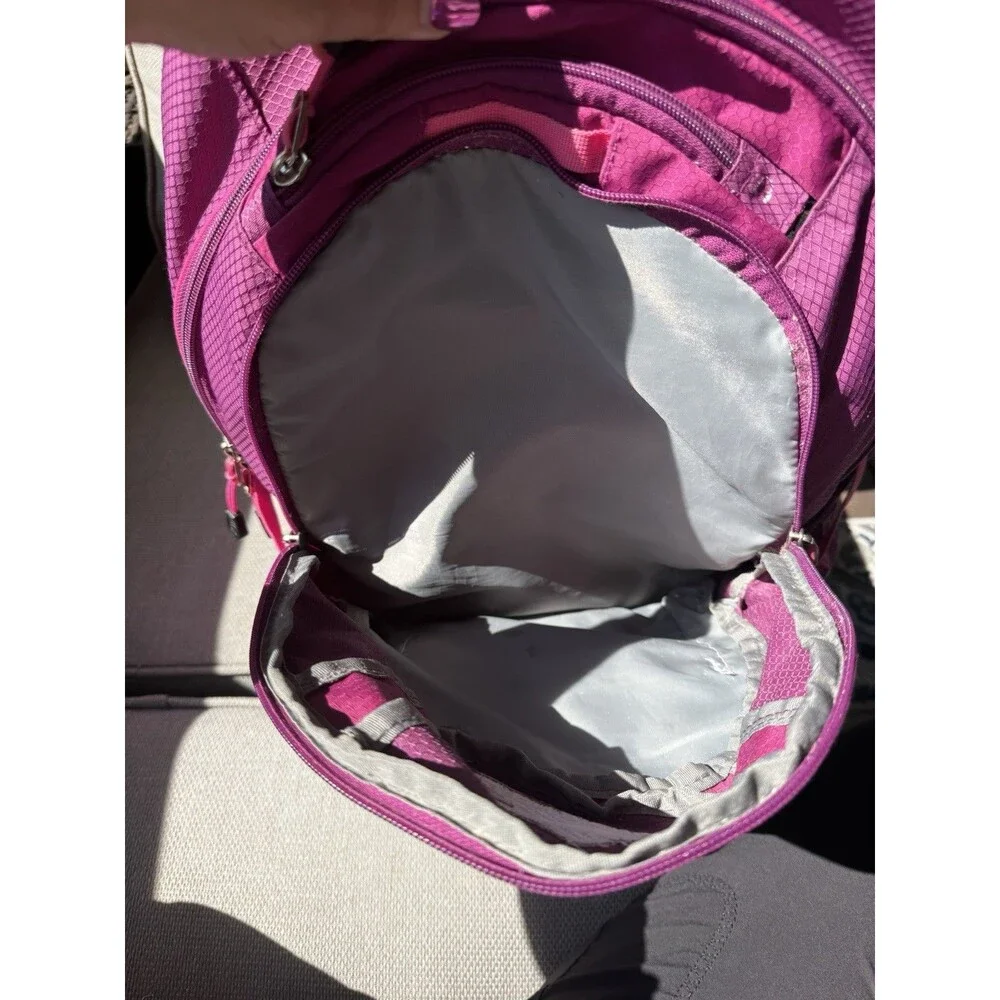 HIGH SIERRA Backpack Large Multi-Zip Pockets Laptop Layered Hiking Magenta EUC